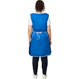 Фартук-сарафан для торговли Маркет Мастер васильковый/белый фото Фартук-сарафан для торговли Маркет Мастер васильковый/белый