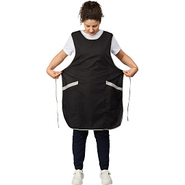 Фартук-сарафан для торговли Маркет Мастер черный/серый фото Фартук-сарафан для торговли Маркет Мастер черный/серый