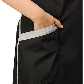 Фартук-сарафан для торговли Маркет Мастер черный/серый фото Фартук-сарафан для торговли Маркет Мастер черный/серый