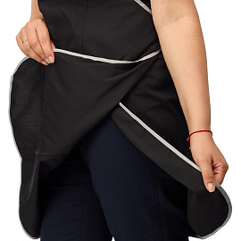 Фартук-сарафан для торговли Маркет Мастер черный/серый фото Фартук-сарафан для торговли Маркет Мастер черный/серый