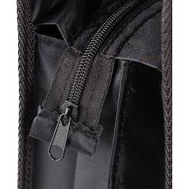 Папка-портфель пластиковая А4+ черная (39x32 см, 4 отделения) усиленная ручка