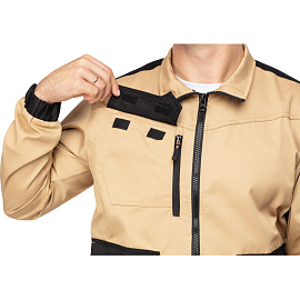 Куртка рабочая летняя мужская Delta Plus MACH2 бежевая/чёрная (размер 50-52, рост 180-188)