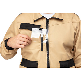 Куртка рабочая летняя мужская Delta Plus MACH2 бежевая/чёрная (размер 50-52, рост 180-188)