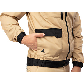 Куртка рабочая летняя мужская Delta Plus MACH2 бежевая/чёрная (размер 50-52, рост 180-188)