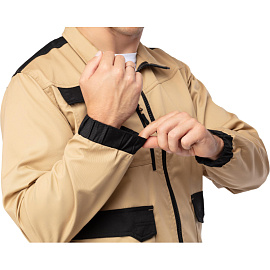 Куртка рабочая летняя мужская Delta Plus MACH2 бежевая/чёрная (размер 50-52, рост 180-188)