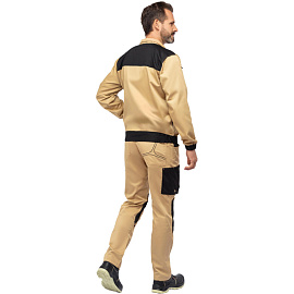 Куртка рабочая летняя мужская Delta Plus MACH2 бежевая/чёрная (размер 50-52, рост 180-188)