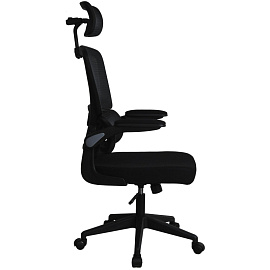 Кресло для руководителя эргономичное Gramber C11 чёрное (сетка/ткань, пластик)