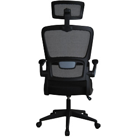 Кресло для руководителя эргономичное Gramber C11 чёрное (сетка/ткань, пластик)