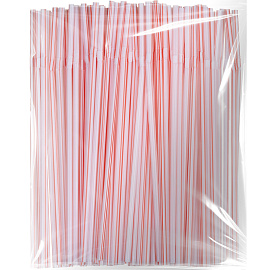 Трубочки для коктейля пластиковые с изгибом длина 210 мм диаметр 5 мм (250 штук)