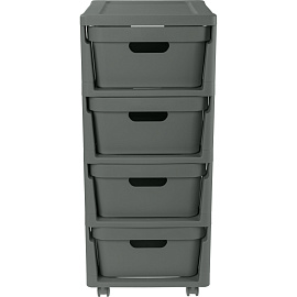 Комод на колесах Econova Luxe (серый, 300х385х690 мм)