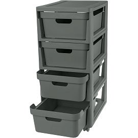 Комод на колесах Econova Luxe (серый, 300х385х690 мм)