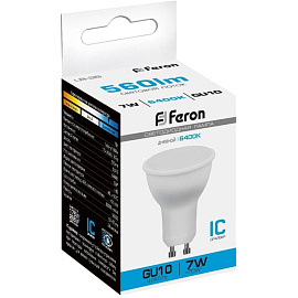 Лампа светодиодная Feron LB-26 7 Вт GU10 MR16 6400 К 580 Лм (25291)