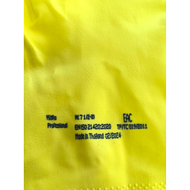 Перчатки многоразовые КЩС латексные MitRa Professional с хлопковым напылением жёлтые размер 9 (L)