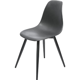 Стул обеденный Комус Eames Plast чёрный (пластик, металл)