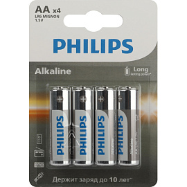 Батарейка AA пальчиковая Philips Entry (4 штуки в упаковке)