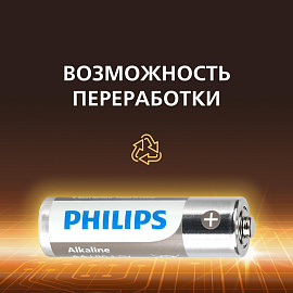 Батарейка AA пальчиковая Philips Entry (4 штуки в упаковке)