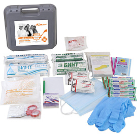 Аптечка первой помощи работникам Виталфарм ф.10. 54061 по приказу №262н с наполнением (пластиковый футляр)