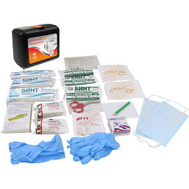Аптечка первой помощи автомобильная Виталфарм ф.02. 54146 по приказу №260н с наполнением (пластиковый футляр)