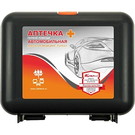 Аптечка первой помощи автомобильная Виталфарм ф.02. 54146 по приказу №260н с наполнением (пластиковый футляр)
