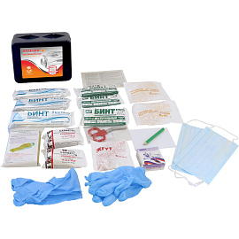 Аптечка первой помощи автомобильная Виталфарм ф.38. 54054 по приказу №260н с наполнением (пластиковый футляр)