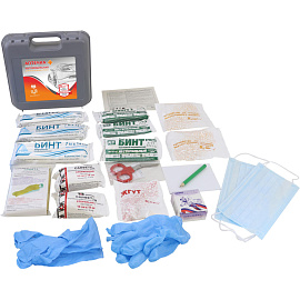 Аптечка первой помощи автомобильная Виталфарм ф.10. 54160 по приказу №260н с наполнением (пластиковый футляр)