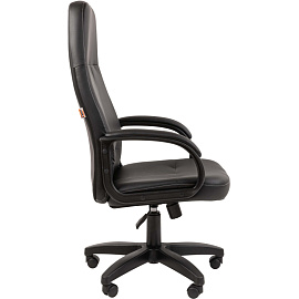 Кресло для руководителя Комус Мебель Easy Chair 674 чёрное (экокожа, пластик)
