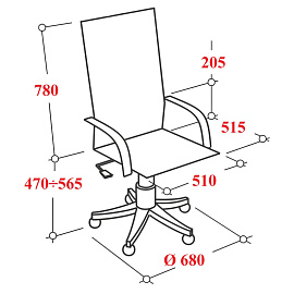 Кресло для руководителя Комус Мебель Easy Chair 674 чёрное (экокожа, пластик)