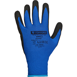 Перчатки защитные TOPFORT НН02 нейлон с нитриловым покрытием р.10