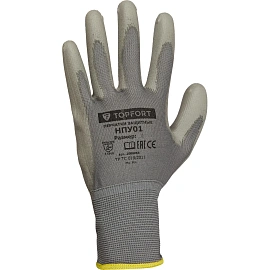 Перчатки защитные TOPFORT НПУ01 нейлон с ПУ покрытием р.7