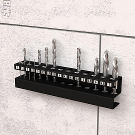 Держатель для хранения сверл Embodiment на 29 посадочных мест настенный 240х40х56 мм