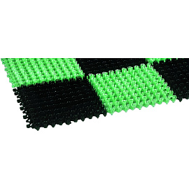 Коврик входной (придверный) щетинистый грязезащитный 54x41 см черный/зеленый