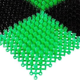 Коврик входной (придверный) щетинистый грязезащитный 54x41 см черный/зеленый