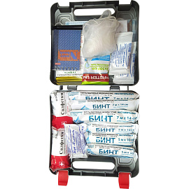 Аптечка автомобильная ФЭСТ по приказу №260н с наполнителем (пластиковый бокс)