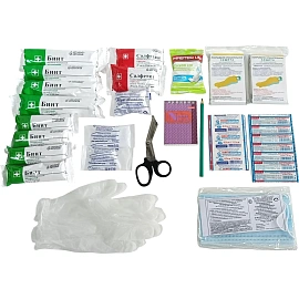 Аптечка первой помощи работникам ФЭСТ по приказу №262н с наполнителем (пластиковый футляр)