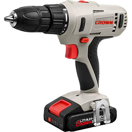 Дрель-шуруповерт аккумуляторная Crown CT21056L-2 BMC 2 АКБ x Li-ion (18В, 2 Ач)+ЗУ в кейсе