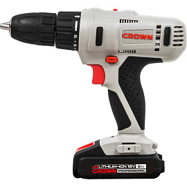 Дрель-шуруповерт аккумуляторная Crown CT21056L-2 BMC 2 АКБ x Li-ion (18В, 2 Ач)+ЗУ в кейсе
