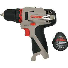 Дрель-шуруповёрт аккумуляторная Crown CT21072HX-2 BMC 2 АКБ x Li-ion (12В, 2 Ач)+ЗУ в кейсе