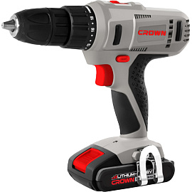 Дрель-шуруповёрт аккумуляторная Crown CT21056L-1.5 BMC 2 АКБ x Li-ion (18В, 1.5 Ач)+ЗУ в кейсе