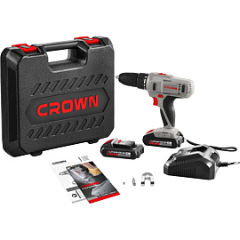 Дрель-шуруповёрт аккумуляторная Crown CT21056L-1.5 BMC 2 АКБ x Li-ion (18В, 1.5 Ач)+ЗУ в кейсе