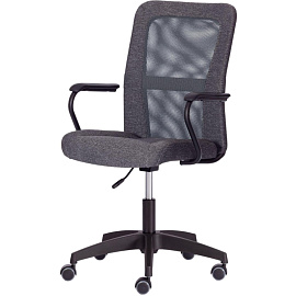 Кресло офисное Easy Chair 308 серое (сетка/ткань, пластик)