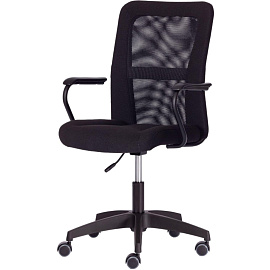 Кресло офисное Easy Chair 308 черное (сетка/ткань, пластик)
