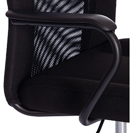 Кресло офисное Easy Chair 308 черное (сетка/ткань, пластик)