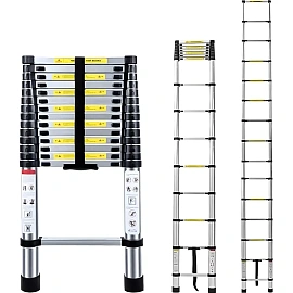 Лестница телескопическая Алюмет ST 4.4 нержавеющая сталь 15 ступеней 440 см