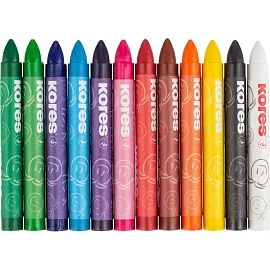 Мелки восковые Kores Krayones трехгранные 12 цветов