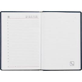 Ежедневник недатированный Attache Сиам искусственная кожа А5 176 листов синий