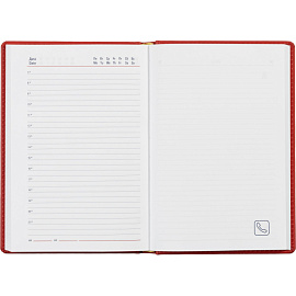 Ежедневник недатированный Attache Сиам искусственная кожа А5 176 листов красный