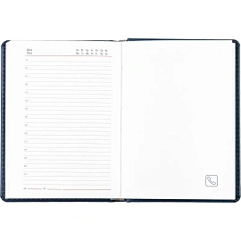 Ежедневник недатированный Attache Сиам искусственная кожа А6 176 листов синий