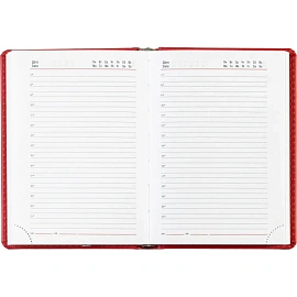 Ежедневник недатированный Attache Сиам искусственная кожа А6 176 листов красный