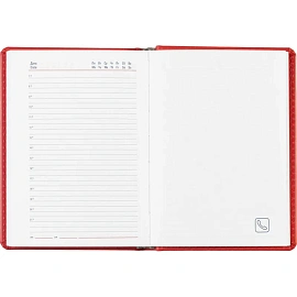 Ежедневник недатированный Attache Сиам искусственная кожа А6 176 листов красный