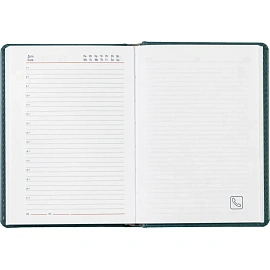 Ежедневник недатированный Attache Сиам искусственная кожа А6 176 листов бирюзовый